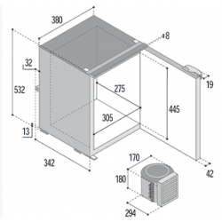 Ψυγείο Εντοιχισμένο Vitrifrigo 42L 12/24/220V C42L2 Ψυγείο Εντοιχισμένο Vitrifrigo 42L 12/24/220V C42L2