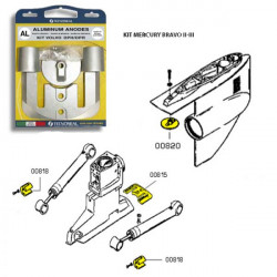 TECNOSEAL Ανόδια MERCRUISER κιτ Bravo ΙI – III