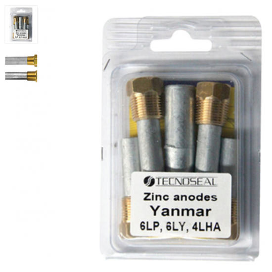 KITYANMAR - Yanmar 6LP/6LY/4LH Zinc Pencil Anode Kit 119773-92600