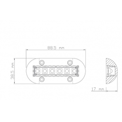 ΥΠΟΒΡΥΧΙΑ ΦΩΤΑ 6 LED ΑΣΠΡΟ ή ΜΠΛΕ ΟΙΚΟΝΟΜΙΚΑ 12V