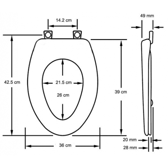 Καπάκι – κάθισμα τουαλέτας Regular ( Μεγάλη Λεκάνη) 29127-1000 Jabsco