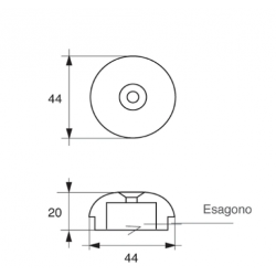 Ανόδιο bow thruster SLEIPNER – SIDE POWER εξάγωνο 