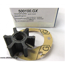 Πτερωτή CEF 500100GX για αντλίες Jabsco, Johnson, Bukh, Onan, Sherw, Volvo-Penta & μηχανές Yanmar-Renault ,Perkins 18hp