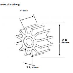 Impeller Πτερωτή CEF 500137 για αντλία Garoni  
