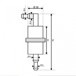 ΦΙΛΤΡΟ 90° ΓΙΑ ΜΗΧΑΝΕΣ ΠΕΤΡΕΛΑΙΟΥ ΕΩΣ 2000cc