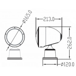 ΑΔΙΑΒΡΟΧΟΣ ΠΡΟΒΟΛΕΑΣ 9LED*3W ΠΕΡΙΣΤΡΕΦΟΜΕΝΟΣ ΜΕ ΤΗΛΕΧΕΙΡΙΣΤΗΡΙΟ 12V