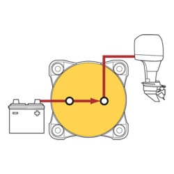 BLUE SEA ΔΙΑΚΟΠΤΗΣ ΕΠΙΛΟΓΕΑΣ ΜΠΑΤΑΡΙΑΣ 350 Amp μονού κυκλώματος  On-Off BLUE SEA ΔΙΑΚΟΠΤΗΣ ΕΠΙΛΟΓΕΑΣ ΜΠΑΤΑΡΙΑΣ 350 Amp μονού κυκλώματος  On-Off
