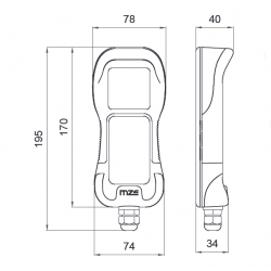 MZ WHC040 ΜΕΤΡΗΤΗΣ ΚΑΔΕΝΑΣ ΑΣΥΡΜΑΤΟΣ ΨΗΦΙΑΚΟΣ ΚΑΙ ΧΕΙΡΙΣΤΗΡΙΟ 868MHz