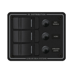 BLUE SEA ΠΙΝΑΚΑΣ ΑΔΙΑΒΡΟΧΟΣ ΜΕ LED ΕΝΔΕΙΞΕΙΣ 3 ή 4 ή 6 ή 8 ΘΕΣΕΩΝ ΧΡΩΜΑ ΛΕΥΚΟ ή ΜΑΥΡΟ