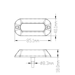 ΦΩΣ ΥΠΟΒΡΥΧΙΟ  ΨΥΧΡΟ ΛΕΥΚΟ ή ΜΠΛΕ 180 LUMEN 