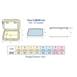 EURO 2 Καταπακτή, 480x480mm