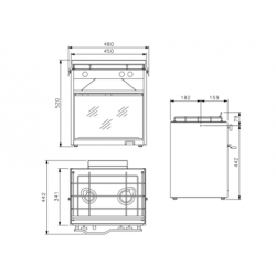 Techimpex Mastergrill Κουζίνα Αερίου - 2 Καυστήρες, Φούρνος & Γκριλ