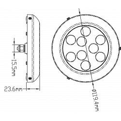 ΥΠΟΒΡΥΧΙΟ ΦΩΣ LED 18W ΛΕΥΚΟ ή ΜΠΛΕ