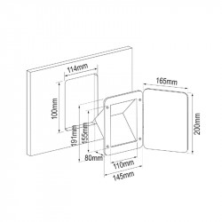 Θήκη για Τάπα Καταστρώμ. με Καπάκι, 145x191mm, Λευκή