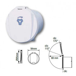 Θήκη για Βρύση Νερού, με Στρογγυλό Καπάκι Χρωμέ ή άσπρο