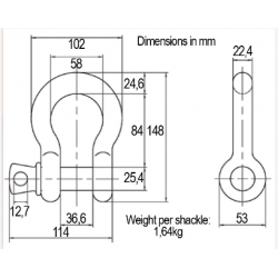 FPD σωσίβιων λεμβών 100cm, σχοινί Dyneema, με δύο κλειδιά