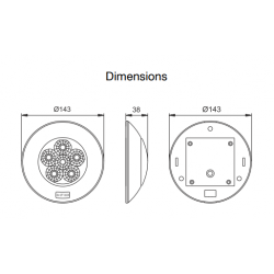 AquaLED Πλαφονιέρα στρογγυλή με διακόπτη, 4.8W,12/24V DC Multivolt AquaLED Πλαφονιέρα στρογγυλή με διακόπτη, 4.8W,12/24V DC Multivolt