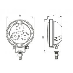 AquaLED Προβολέας, 9W, 12/24V DC Multivolt