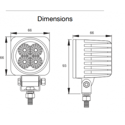 AquaLED Προβολέας Άσπρος, 12W, 12/24V DC Multivolt