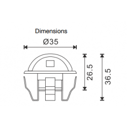 AquaLED Φωτιστικό χρώματος λευκό ή μπλε , Αντιθαμβωτικό, Επιχρωμιωμένο, 12V DC AquaLED Φωτιστικό χρώματος λευκό ή μπλε , Αντιθαμβωτικό, Επιχρωμιωμένο, 12V DC