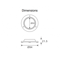 AquaLED Υποβρύχιο φωτιστικό SS316, 12/24V 