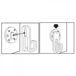 Γάντζος Γενικής Χρήσης 'Store-All', 7,5x2,5x3cm (σετ των 2) 