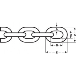 Aλυσίδα Inox 316, ISO 4565/DIN 766,Καλιμπρε