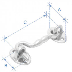 Γάντζος πόρτας, ανοξείδωτος 316
