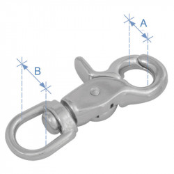 Γάντζος σκανδάλη, με στριφτάρι, Inox 316