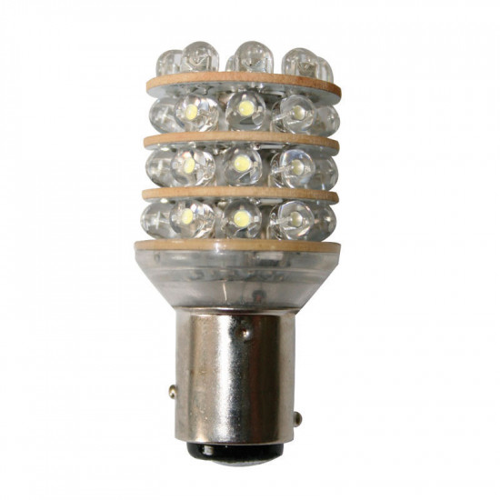 Λαμπάκι LED, 12V, T25 BAY15D, ψυχρό λευκό - 36 LEDs, 15x52,5
