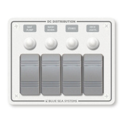 BLUE SEA ΠΙΝΑΚΑΣ ΑΔΙΑΒΡΟΧΟΣ ΜΕ LED ΕΝΔΕΙΞΕΙΣ 3 ή 4 ή 6 ή 8 ΘΕΣΕΩΝ ΧΡΩΜΑ ΛΕΥΚΟ ή ΜΑΥΡΟ